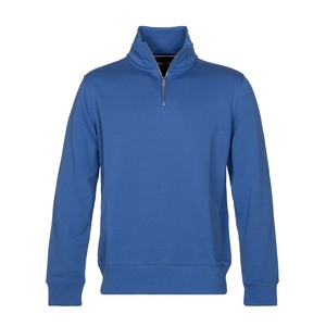 Pullover Autumn Cotton Polyester 1/4 Zipper Embroidered Oversized Custom <b>Men's</b> Quarter <b>Half</b> <b>Zip</b> <b>Sweatshirt</b> - Product Image 2