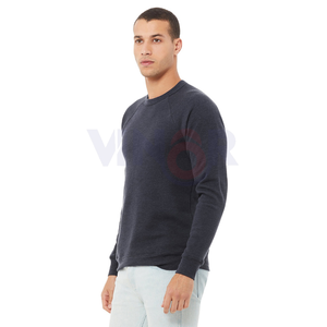 Pull-over à col rond personnalisé pour hommes, sweat-shirt tricoté à manches longues avec motif imprimé de logo brodé uni 100% coton pour l'hiver - Product Image 4