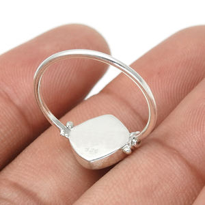 Anillo bonito con forma de cojín de Plata de Ley 925 de piedra lunar arcoíris Natural para uso diario, joyería hecha a mano, precio directo de fábrica - Product Image 4