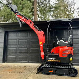LIVRAISON GRATUITE TPM Mini-Excavatrice 18K 15 CV avec Godet de 16 pouces, Commandes Pilote, Bras Oscillant, Homologuée EPA CE, Pouce Hydraulique Auxiliaire - Product Image 1