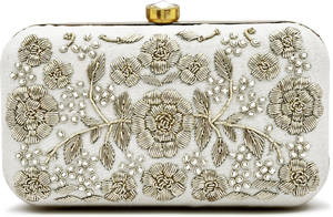 Bolso de Mano de Novia Moderno con Cuentas Bordadas Multicolores, Cristales de Estrás, Bolso de Noche Floral Hecho a Mano Unisex, Estilo Étnico Indio - Product Image 2