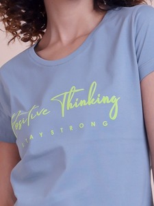 Camiseta de media manga con cuello estampado elegante y elegante de ODM Supply, cómoda Lona de moda para el verano, camisetas de talla grande para mujer - Product Image 3