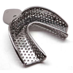 Bandejas de impresión Fórceps superior e inferior perforado Hecho de acero inoxidable para instrumentos dentales - Product Image 1