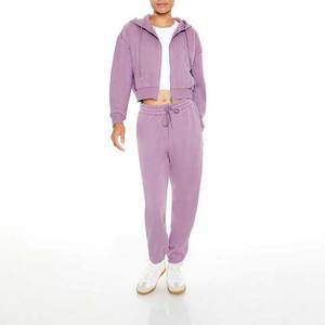 Hoodie court zippé décontracté pour femme, style moderne, couleur unie, léger - Product Image 5