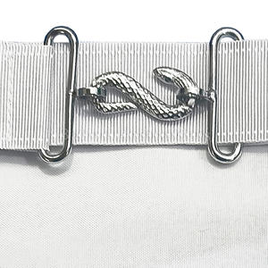 AASR 33rd Degree Delantal de cuero blanco bordado a máquina - Product Image 3