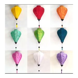 โคมไฟไหมแดงนำโชคแบบดั้งเดิมจากเมืองฮอยอัน ประเทศเวียดนาม สำหรับตกแต่งบ้านและงานแต่งงานกลางแจ้ง - Product Image 5