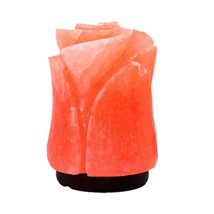 Lampe de sel de l'Himalaya en forme de rose écologique faite à la main sculpté purificateur d'air naturel romantique décor à la maison cadeau Pakistan naturel - Product Image 1