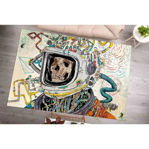 Alfombra de Astronauta con Calavera: Arte Graffiti, Alfombra Antideslizante, Alfombra de Chenilla - Product Image 1