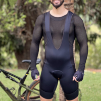 Pantalones Cortos de Ciclismo de Spandex para Hombre, de Alta Calidad, Transpirables, que Absorben la Humedad, para Invierno, al Aire Libre, con Tirantes Largos