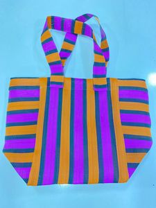 Indian Recycled PP Striped Woven Eco-friendly Shopping <b>Tote</b> Bags & Pouches Customized Color & Logo Made in India - Product Image 5
