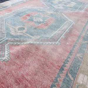 0.3x11.7 ft Vintage <b>Runner</b> Rug, Turkish <b>Red</b> Moroccan Rug - Product Image 4