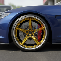 Jantes forgées sur mesure GPW 2 pièces, 18-22 pouces, finition dorée, pour BMW M3 M4 Audi RS6 Benz AMG Porsche 911 Mustang GTR