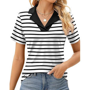 Camisetas Polo de verano informales para mujer con diseño impreso personalizado de la mejor calidad con impresión personalizada camisetas polo para mujer con impresión - Product Image 1