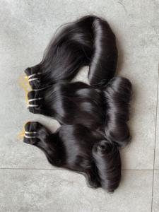 Extensions de cheveux humains vierges Remy de couleur naturelle vietnamienne, en rouleau, longueur rebondissante, trame simple ou double, fabriquées à la machine - Product Image 3
