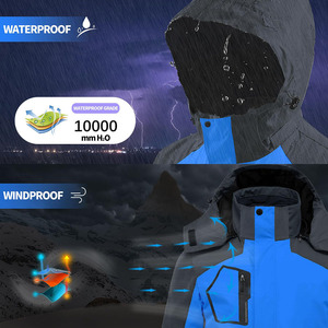 Chubasquero vaquero Vintage para hombre, chubasquero de cuerpo completo dividido, impermeable a prueba de viento para actividades al aire libre, chaqueta de lluvia con cuello levantado - Product Image 2