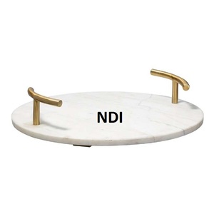 Bandeja DE SERVICIO DE Metal de estilo moderno, bandeja de servicio de postre de comida con acabado brillante, suministros para restaurante, Hotel, bandeja de servidor de alimentos - Product Image 5