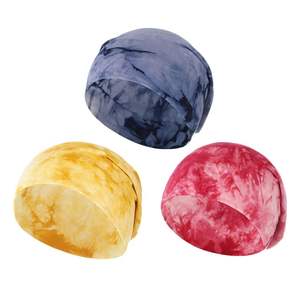 Bonnet unisexe en marbre tie-dye, doux, extensible, respirant, léger, coloré, décontracté, imprimé vibrant, confortable, broderie 3D - Product Image 1