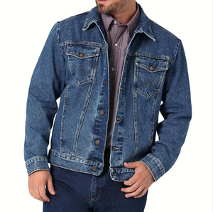 Chaqueta vaquera lavada personalizada al por mayor chaqueta vaquera de talla grande chaqueta vaquera - Product Image 5