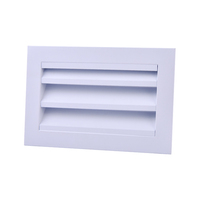 Grille d'aération carrée en aluminium, étanche à la pluie, pour hôpital, ventilation CVC, prise d'air murale, résistante à la corrosion, personnalisable