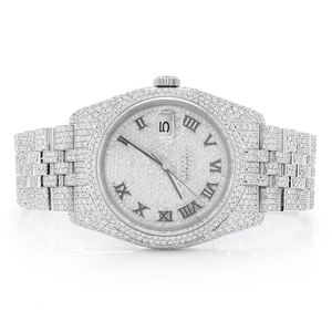 Moissanite Diamond Dial Iced Quartz Watch VVS Luxury Antique Hip Hop Men Custom Logo Wholesale Pass <b>Tester</b> Factory Direct Low - Product Image 1