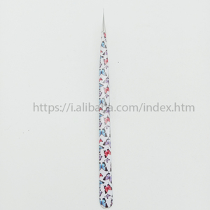 Pince à cils professionnelle en acier inoxydable pointe lisse Anti-magnétique poignée confortable 10mm outils Salon Extensions de cils - Product Image 5