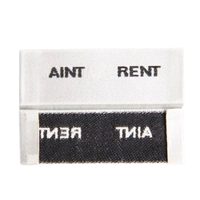 Étiquettes tissées de marque de vêtement, Logo personnalisé de haute qualité