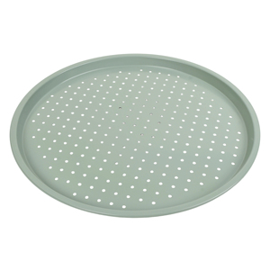 Bandeja para hornear <span class=keywords><strong>pizza</strong></span> de acero al carbono, circular, profunda, antiadherente, para horno de cocina, redonda, con orificios - Product Image 3