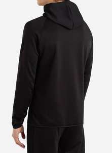 Wholesale Casual <b>Black</b> <b>Zipper</b> up Jacket Fashionable Outdoor Sports Gym Fitness <b>Hoodie</b> for Men Hooded Collar with Printed Pattern - Product Image 2