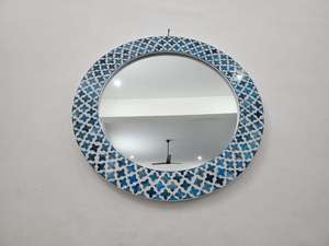Espejo de Pared Redondo Moderno con Incrustaciones de Resina de la Mejor Calidad, Decoración Ecológica para el Hogar con Incrustaciones de Hueso - Product Image 3