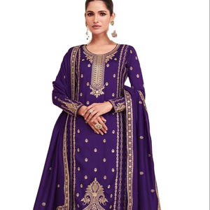 Glamour Rich Party Wear Musulman Women Wear Vichitra Silk Salwar Kameez Suits 2024 New Collection From Surat - Product Image 1
