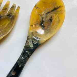 Cuchara de cuerno premium y cubiertos para el hogar, la cocina, las bodas y las fiestas Esenciales de comedor elegantes y duraderos hechos a mano - Product Image 3