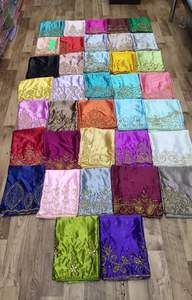 Tissu somalien Gogra brodé, tissé en jacquard perlé, écologique, uni, pour la literie, les robes, les vêtements, les mariages de filles - Product Image 6