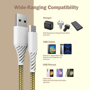 Câble USB-C de charge rapide avec gaine en PVC tressée de 1 m, 2 m, 3 m pour iOS et ordinateur, charge et synchronisation en stock - Product Image 6