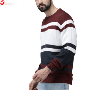 Nouveau dernier chandails pour hommes personnalisés Anti-rides décontracté mode col rond pull manches longues saison d'hiver respirant 100% - Product Image 2