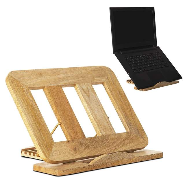 Hot Selling Adjustable Eco-Friendly Laptop Wooden Folding Vertical Stand Desktop Elevating Heat Dissipation Portable Tablet Mini