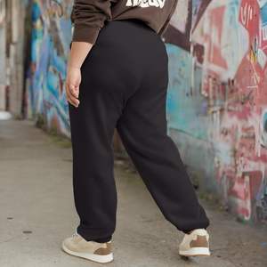 Logo personnalisé Workout Fitness Fleece Set pour les femmes Plus Size Hoodies Sweatpants Jogger avec devant plat pour les sports d'hiver - Product Image 5