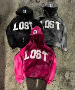 ชุดแทร็กสูทสำหรับผู้ชายผ้าฝ้ายคุณภาพสูงชุดซิปปักลายสำหรับผู้ชายชุดติดตาม - Product Image 4