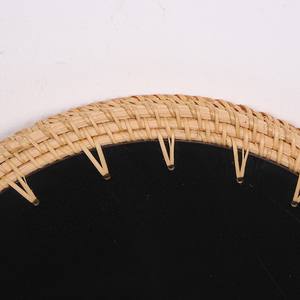 Plateau de service rond en nacre écologique avec rotin, design mandala coloré, commande pour la cuisine, la table à manger - Product Image 6