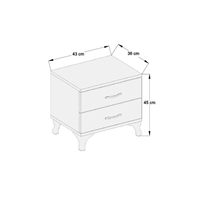Cómoda de Madera Sólida de Lujo Blanca de Estilo Europeo Moderno, Paquete de 2, para Dormitorio, Sala de Estar, Hoteles y Almacenes