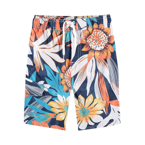Pantalones cortos de playa transpirables con estampado de logotipo personalizado, tejido de poliéster 100%, secado rápido, estilo callejero - Product Image 1