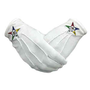 Gants de sécurité maçonniques avec logo brodé personnalisé Design doux blanc confortable avec le dernier logo - Product Image 2