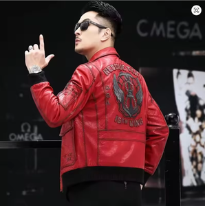 Nuevo Modelo 2026 Chaqueta de Cuero para Hombre y Mujer, Chaqueta de Cuero de Moda, Chaqueta de Cuero Cortavientos 2025 - Product Image 3