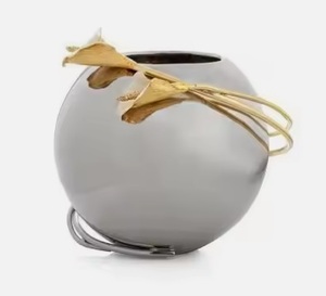 Florero de Metal Moderno y Lujoso con Diseño Contemporáneo, Decoración Ecológica para el Hogar, para Sala de Estar, Suministros de Flores Premium - Product Image 6