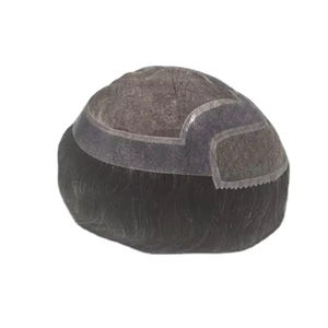 Peluca de Cabello Humano 100% con Frente de Encaje Mono, Parches de Tupé, Prótesis Capilar Taz, Alta Calidad BD - Product Image 3