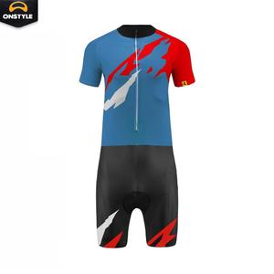 Traje de Ciclismo Profesional Transpirable de Una Pieza, Ajuste Aerodinámico, Manga Corta, para Carreras de Carretera y Entrenamiento, 100% Poliéster - Product Image 2