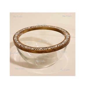 Bol à chocolat design attrayant bols à crème glacée en verre et vadrouille ensemble de deux bols à fruits secs de différentes tailles - Product Image 5