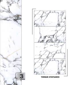 Azulejo de porcelana brillante elegante 600x1200 Mm para decoración de interiores Superficie Lisa Acabado duradero y resistente al agua - Product Image 6
