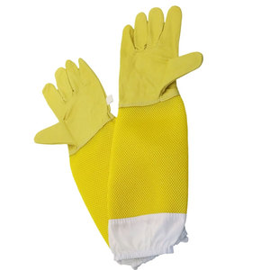 Guantes de apicultura de cuero para hombre de alta calidad, guantes de protección de abejas hechos a medida, precio al por mayor - Product Image 2