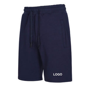 Pantalones cortos de correr para gimnasio estilo callejero para hombre, lienzo de la mejor calidad, cintura media, encaje, logotipo personalizado, patrón sólido, teñido liso, servicio OEM - Product Image 2