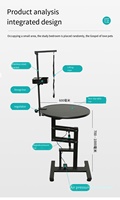 Table de toilettage pliable durable pour chiens avec base en acier, élévateur hydraulique facile à utiliser, équipement de toilettage pour animaux à faible bruit